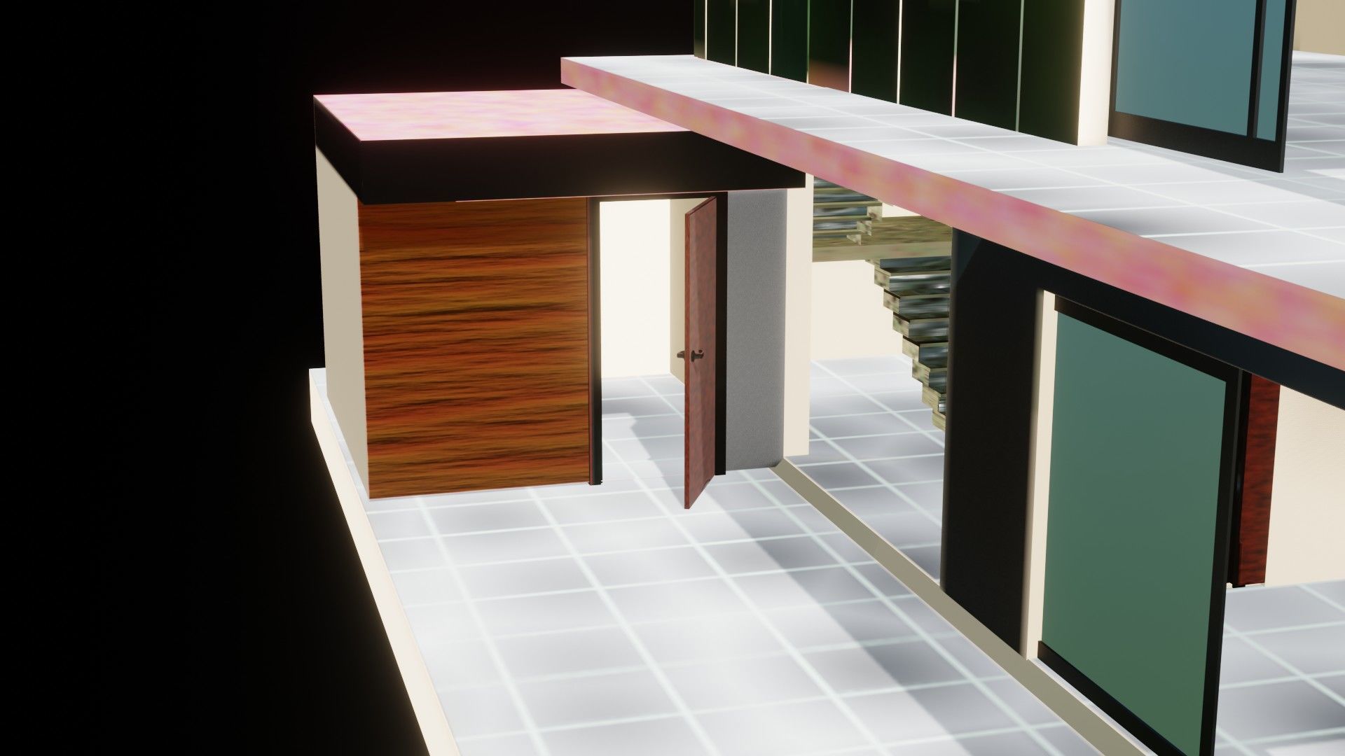 Modern Hotel Building 3D Model Low-poly 3D model_15