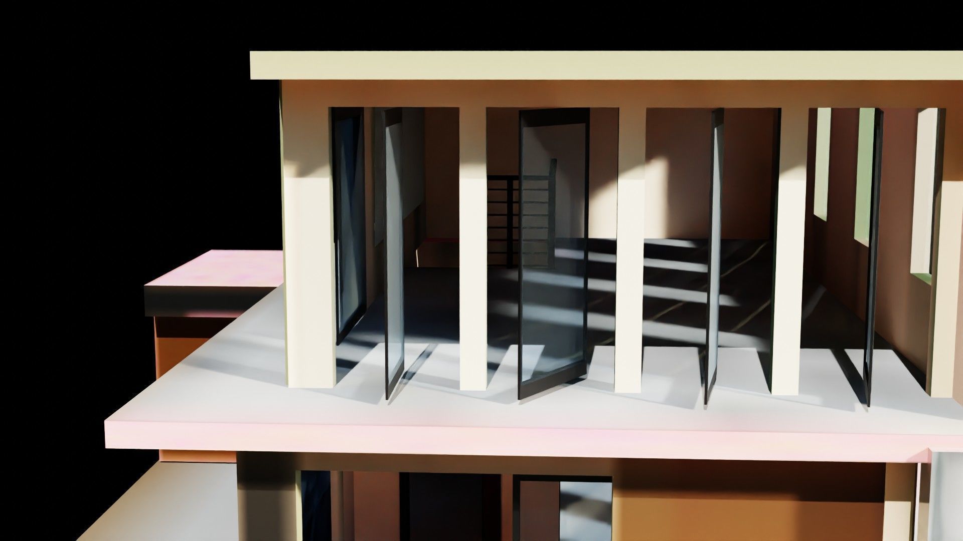 Modern Hotel Building 3D Model Low-poly 3D model_14