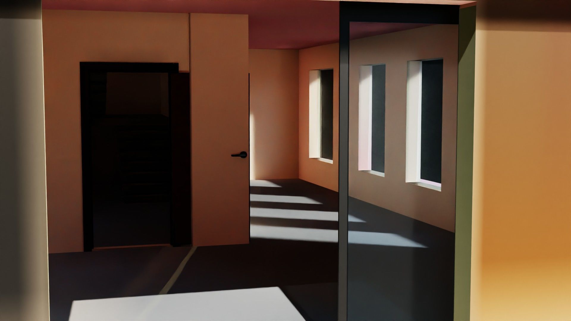 Modern Hotel Building 3D Model Low-poly 3D model_11