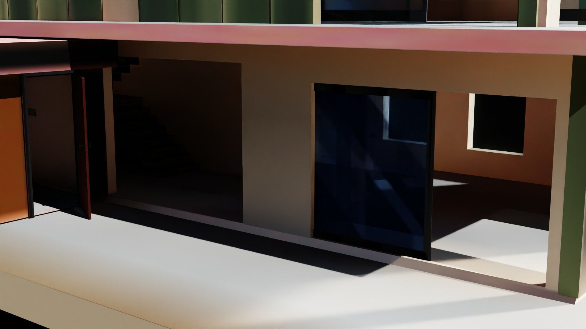 Modern Hotel Building 3D Model Low-poly 3D model_10