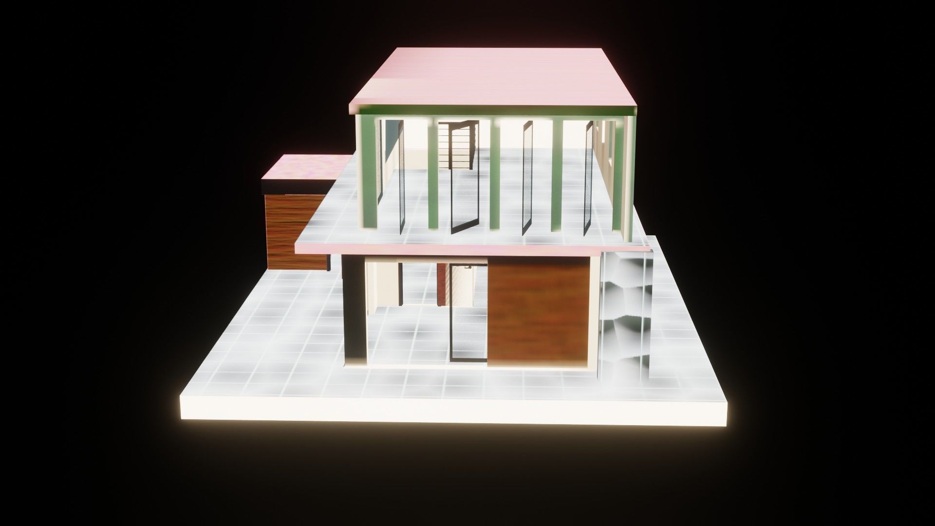 Modern Hotel Building 3D Model Low-poly 3D model_6