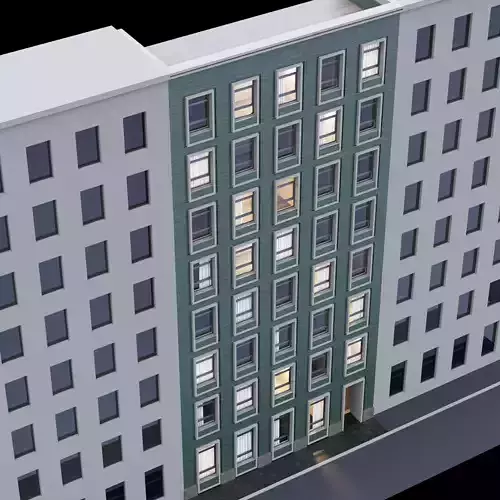 Modern building facade 2 apartment and office tower