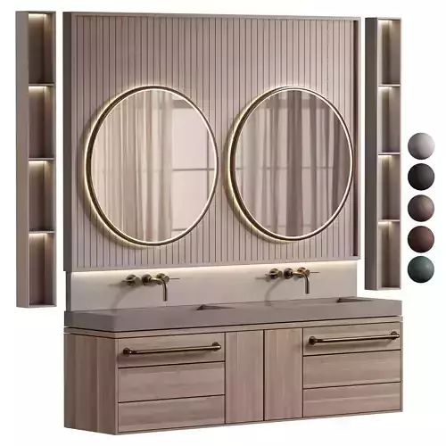 Bathroom furniture N038 in Neoclassic and Modern style