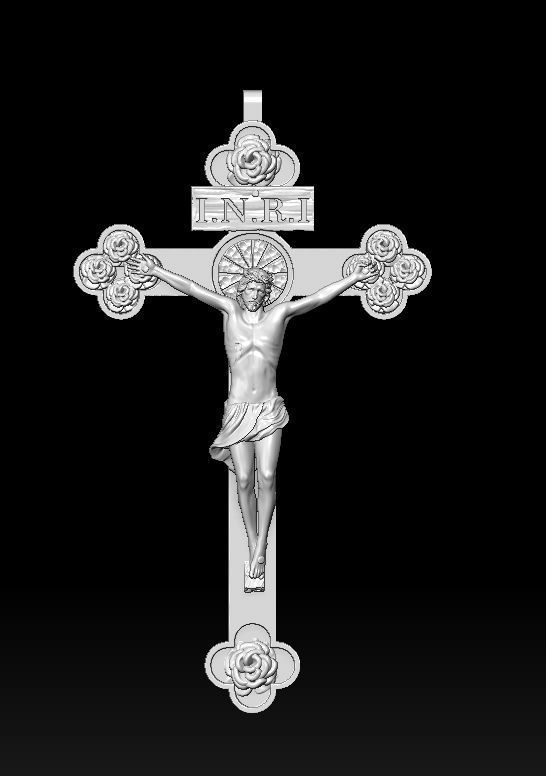 3D Printed Model of Jesus on the Cross with Pattern 3D print model_7