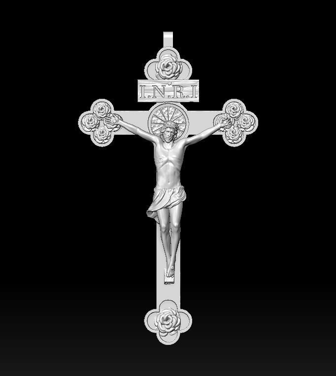 3D Printed Model of Jesus on the Cross with Pattern 3D print model_9
