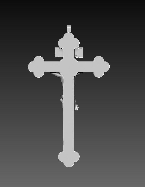 3D Printed Model of Jesus on the Cross with Pattern 3D print model_12