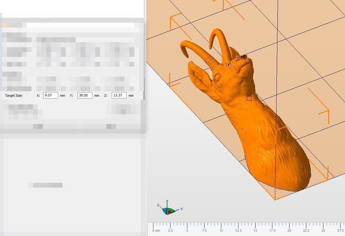 Alpine chamois bust 3D print model_25