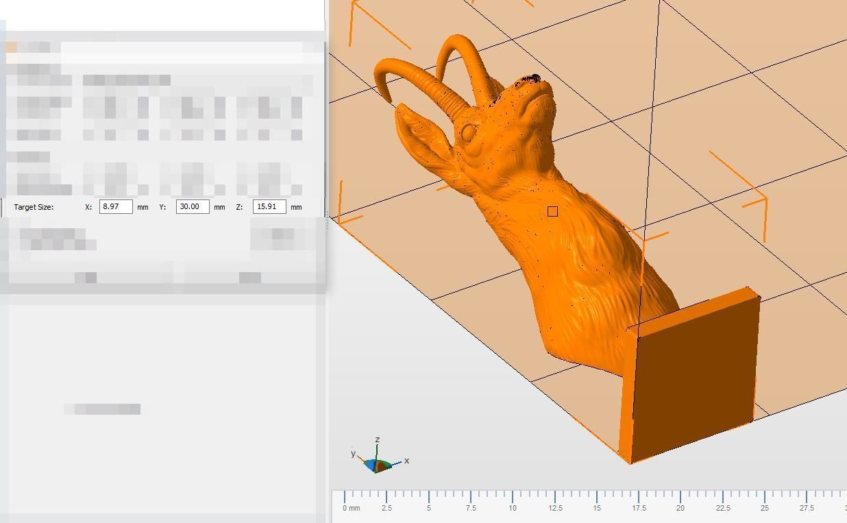 Alpine chamois bust 3D print model_24