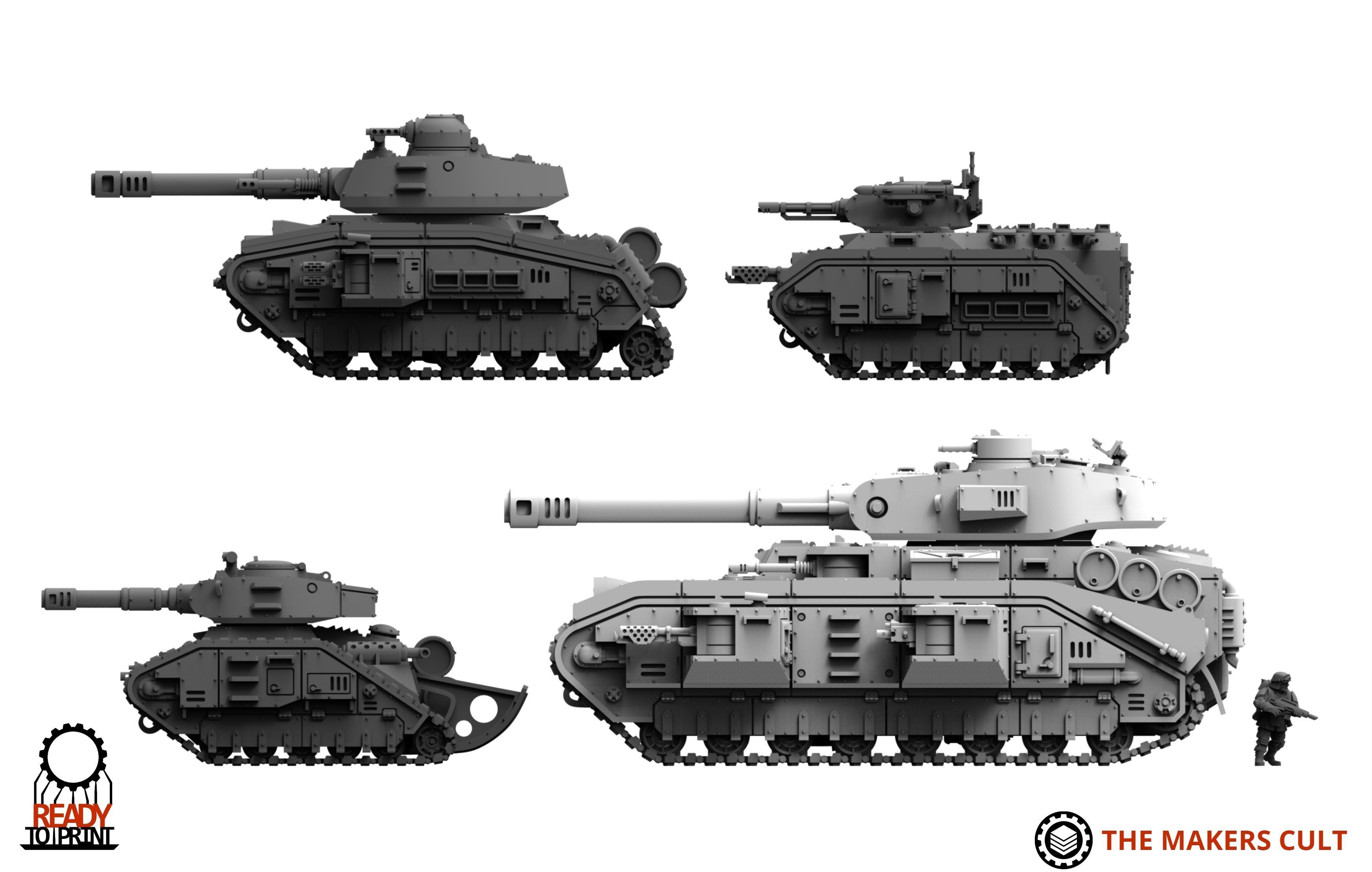 Universal Guard - Heavy Battle Tank 1 3D print model_9