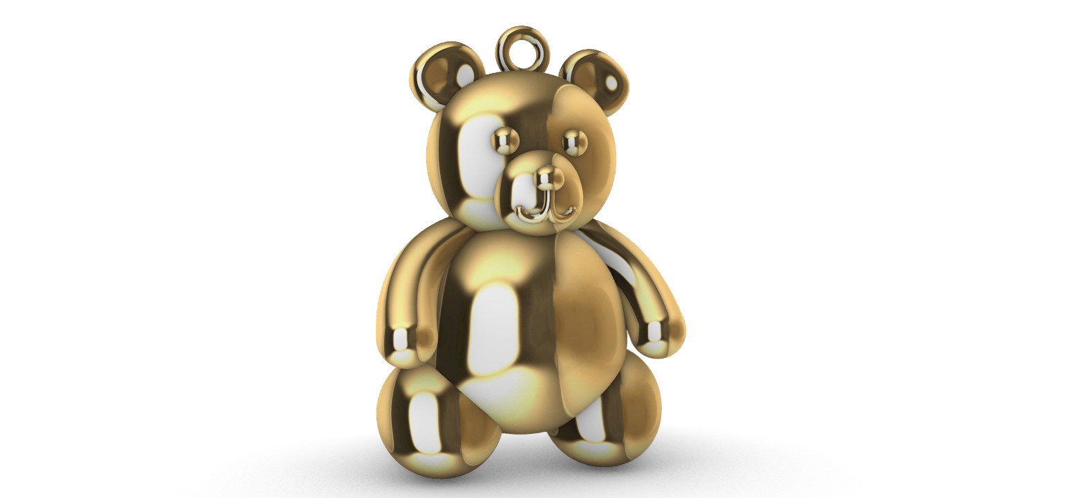 BEAR PENDANT  3D print model_4