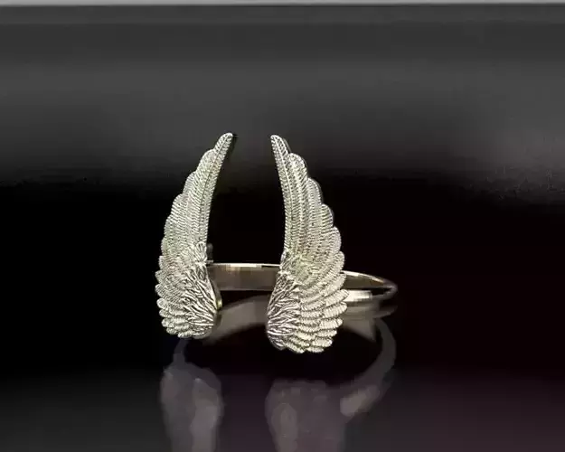 Angel wings ring