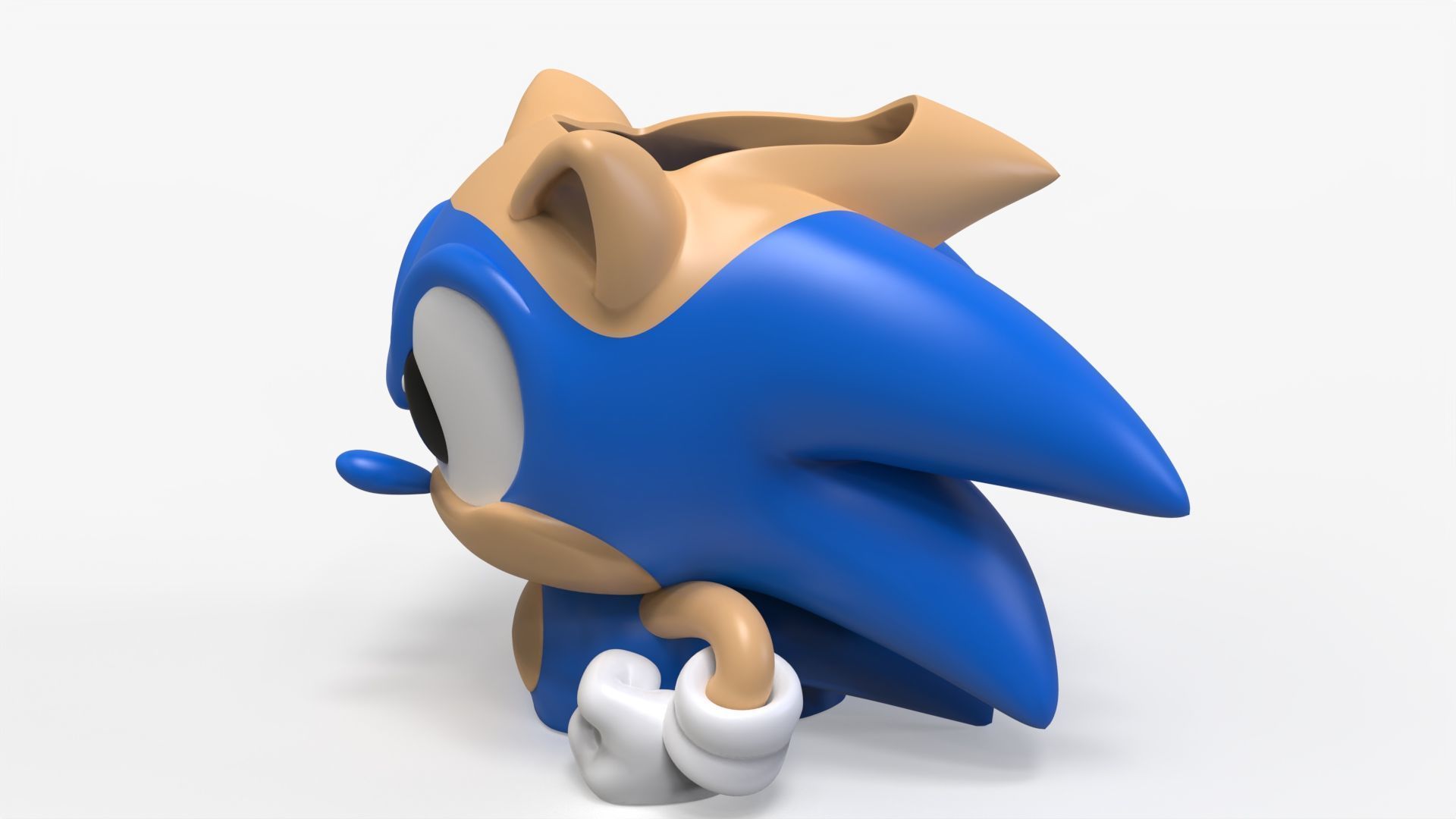 Sonic the Hedgehog Pencil Holder 3D print model_1