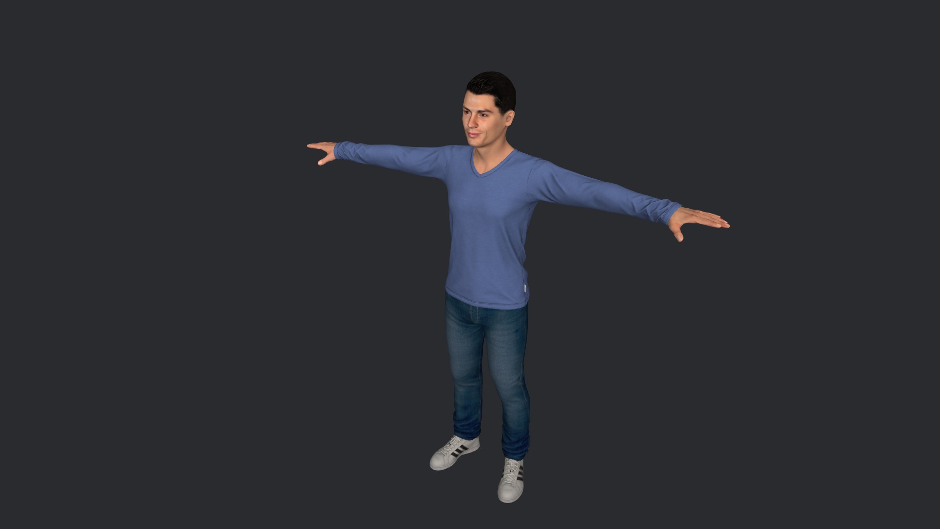 Cristiano Ronaldo Hyper Realistic Body Fully Rigged Character Low-poly 3D model_15