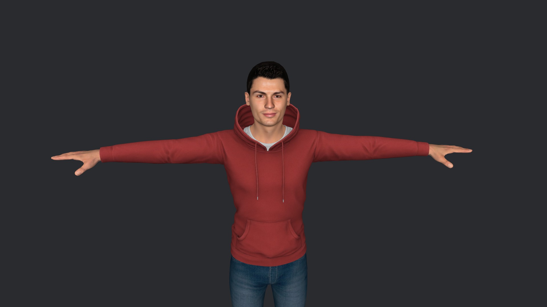 Cristiano Ronaldo Hyper Realistic Body Fully Rigged Character Low-poly 3D model_29