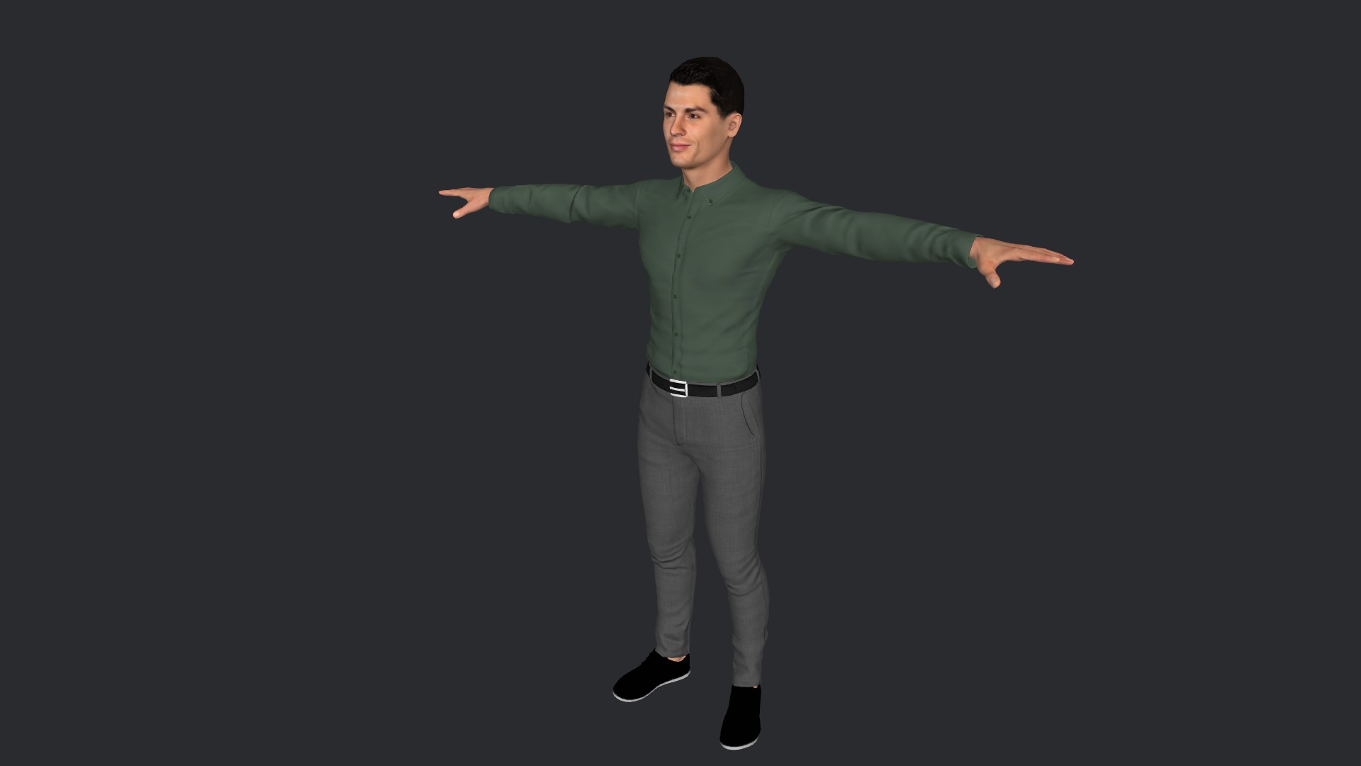 Cristiano Ronaldo Hyper Realistic Body Fully Rigged Character Low-poly 3D model_5