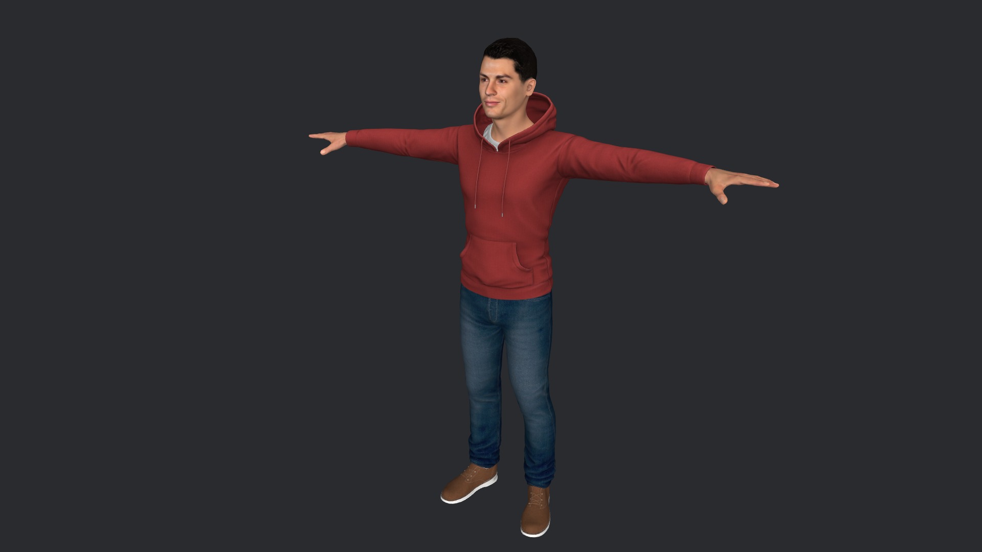 Cristiano Ronaldo Hyper Realistic Body Fully Rigged Character Low-poly 3D model_25