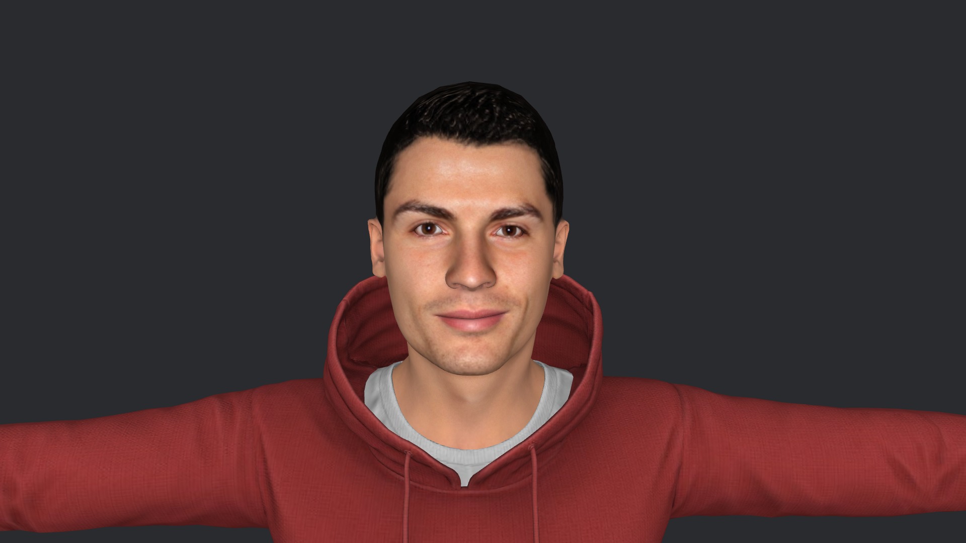 Cristiano Ronaldo Hyper Realistic Body Fully Rigged Character Low-poly 3D model_19