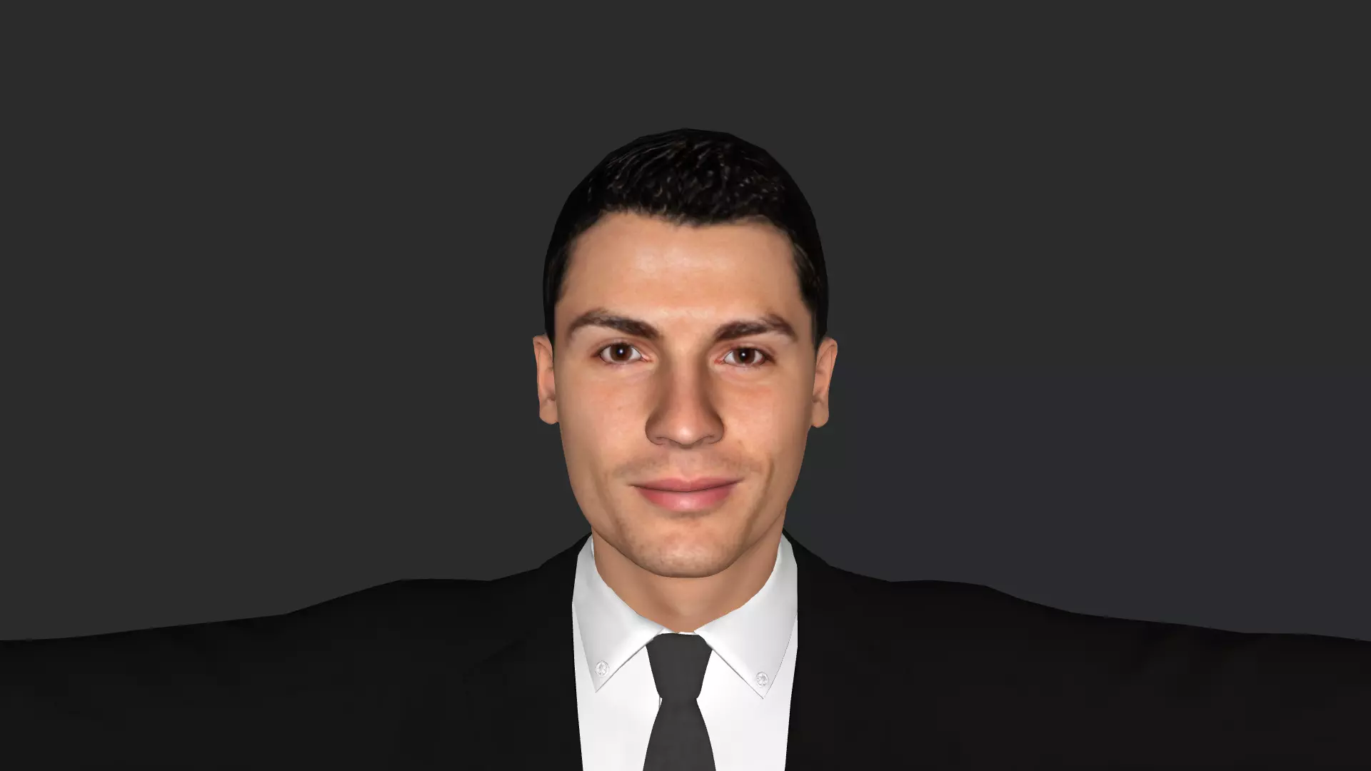 Cristiano Ronaldo Hyper Realistic Body Fully Rigged Character Low-poly 3D model_0
