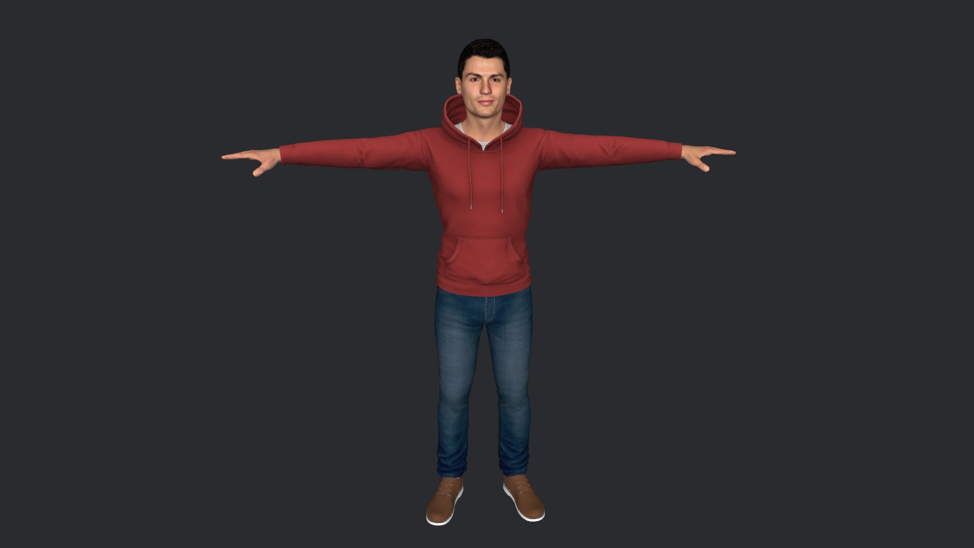 Cristiano Ronaldo Hyper Realistic Body Fully Rigged Character Low-poly 3D model_24
