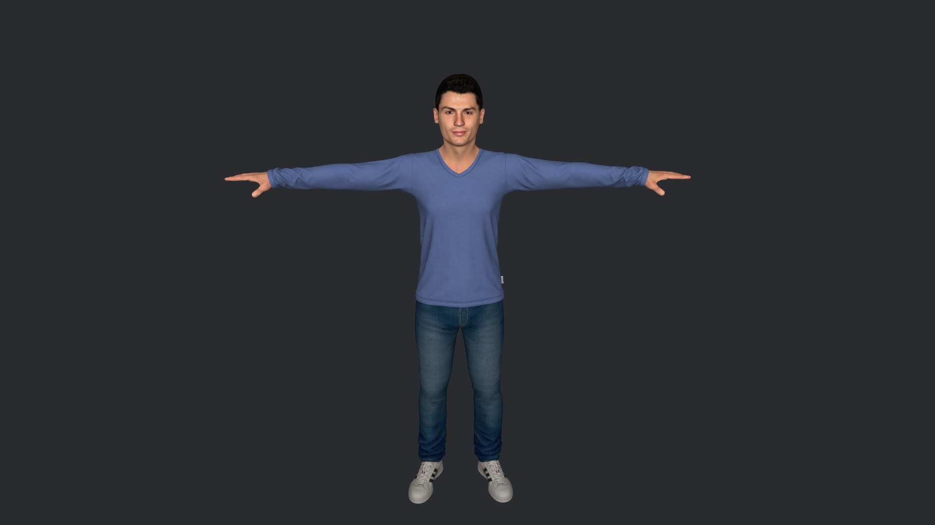 Cristiano Ronaldo Hyper Realistic Body Fully Rigged Character Low-poly 3D model_18