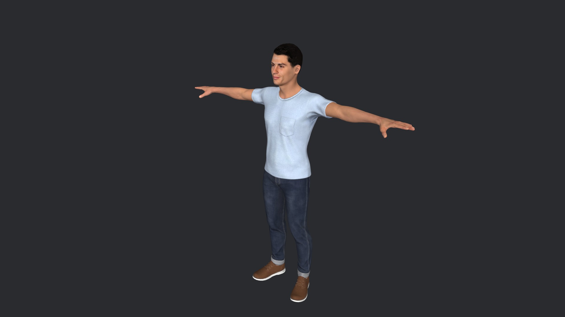 Cristiano Ronaldo Hyper Realistic Body Fully Rigged Character Low-poly 3D model_9