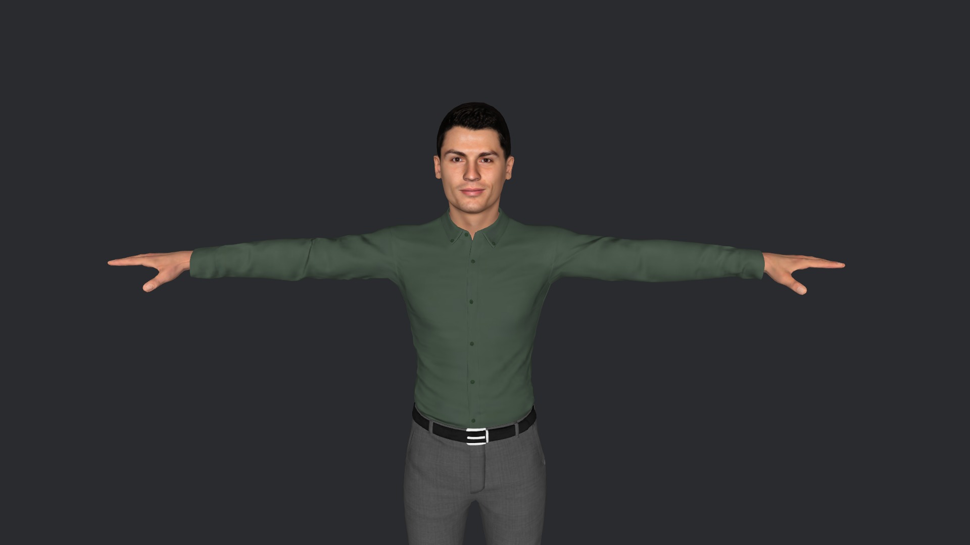 Cristiano Ronaldo Hyper Realistic Body Fully Rigged Character Low-poly 3D model_8