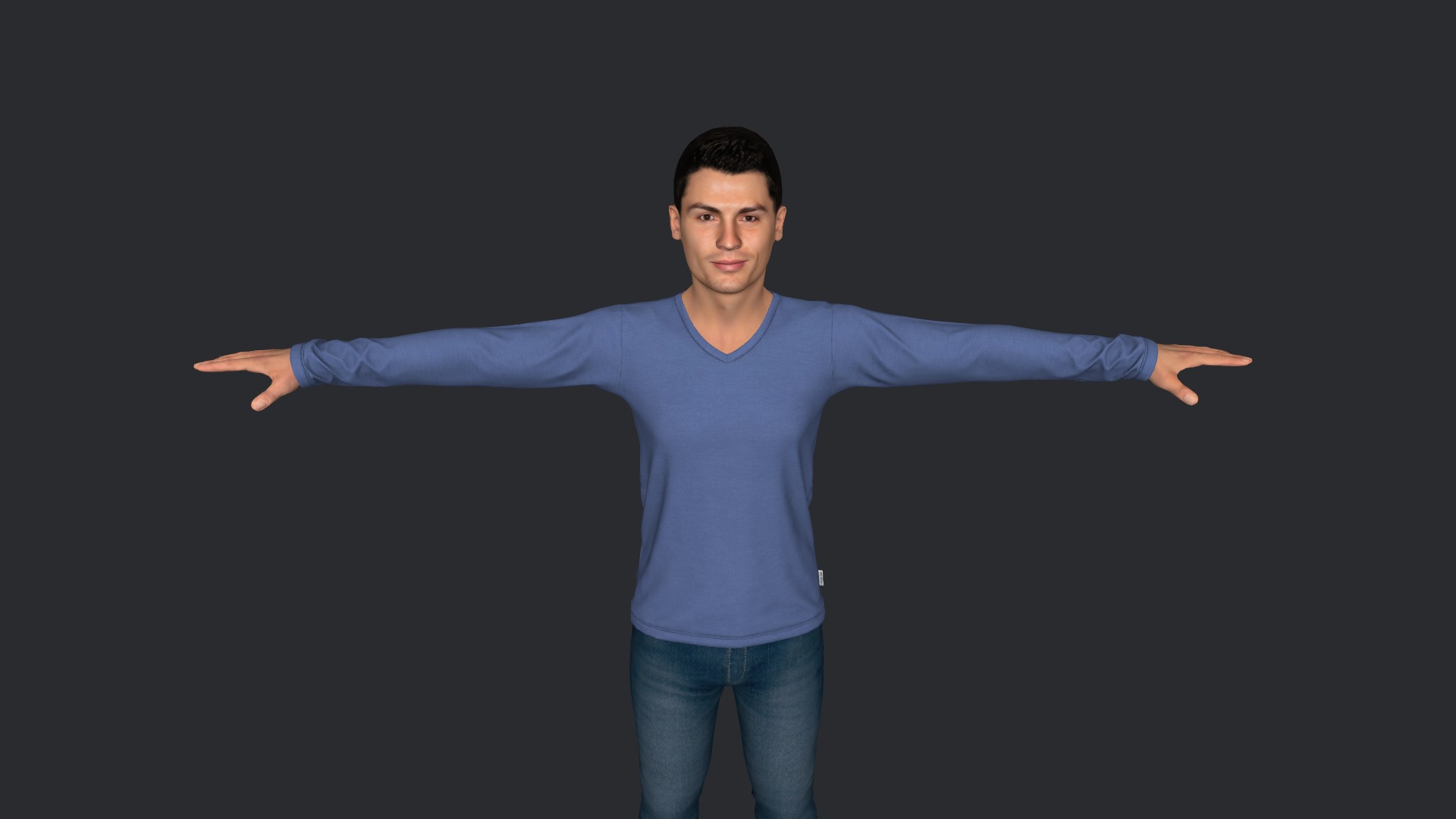 Cristiano Ronaldo Hyper Realistic Body Fully Rigged Character Low-poly 3D model_14