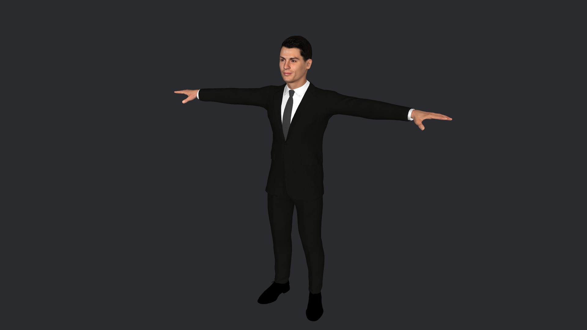 Cristiano Ronaldo Hyper Realistic Body Fully Rigged Character Low-poly 3D model_7