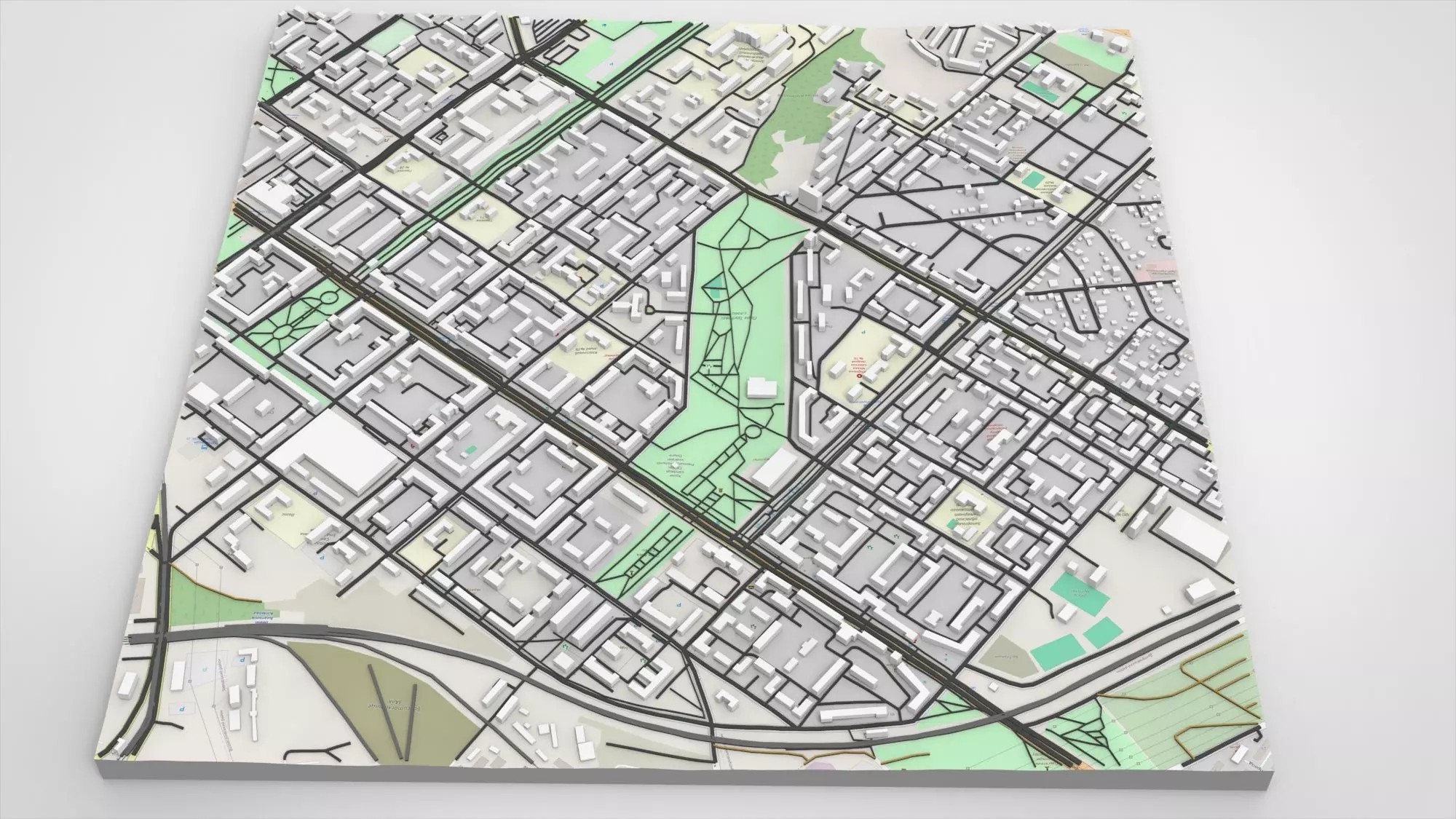 Cityscape Zaporizhzhya Ukraine 3D model_0