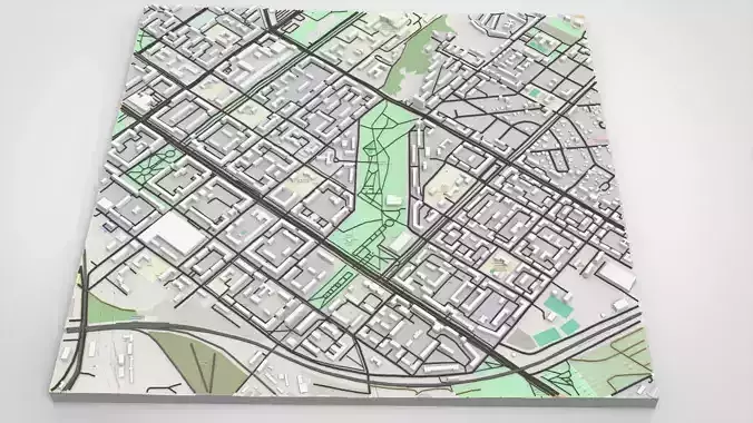 Cityscape Zaporizhzhya Ukraine 3D model