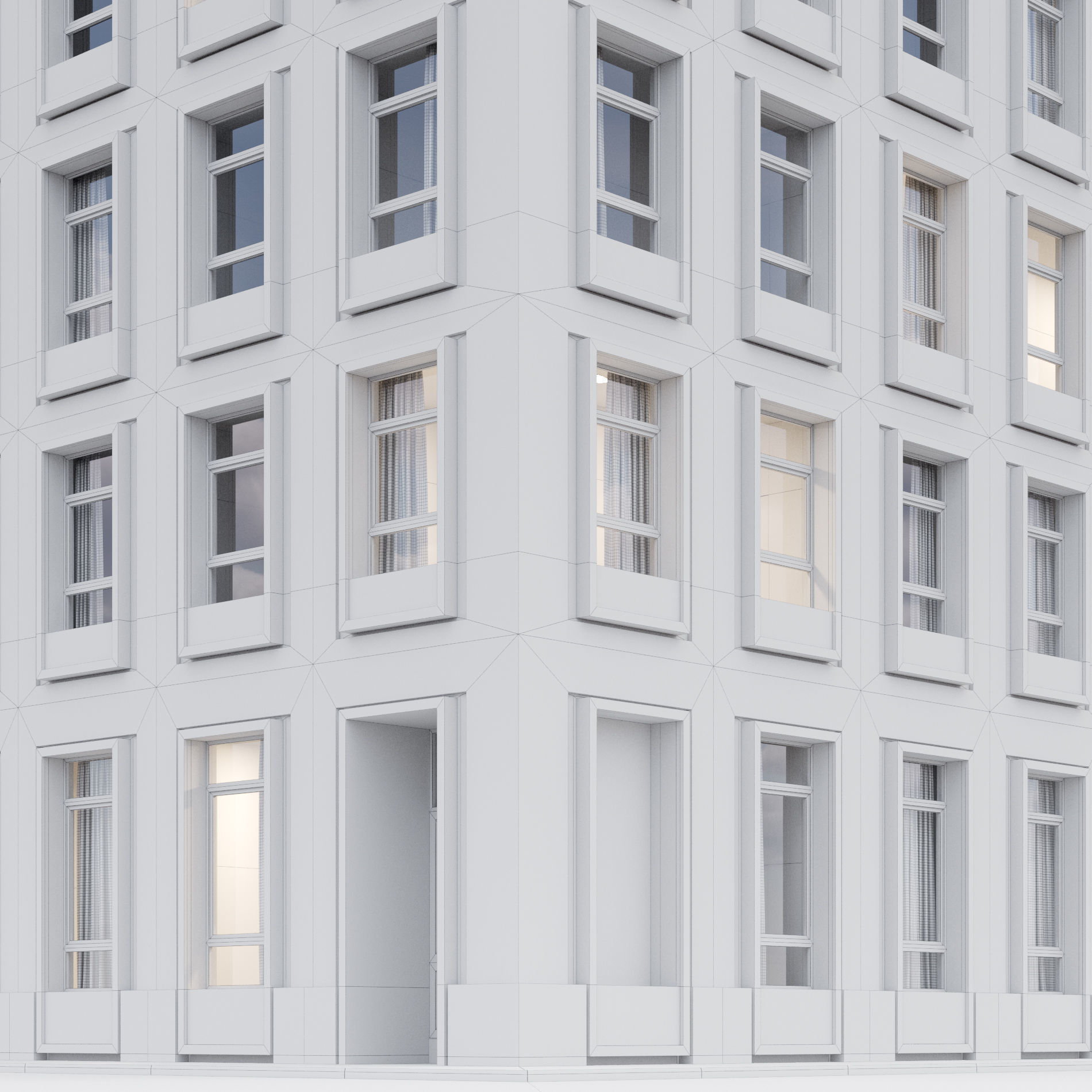 Modern building 2 3D model_4