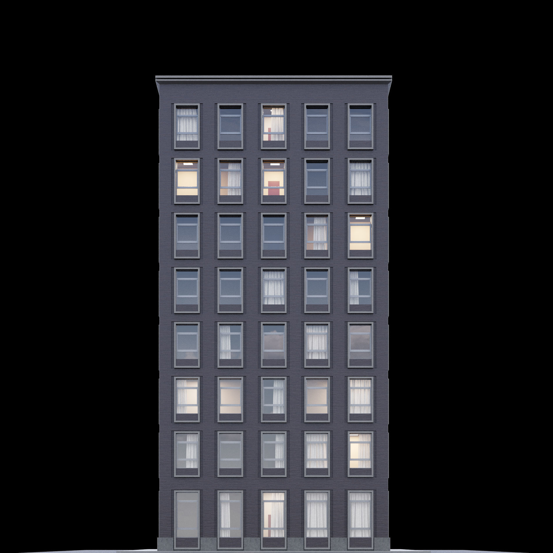 Modern building 2 3D model_2