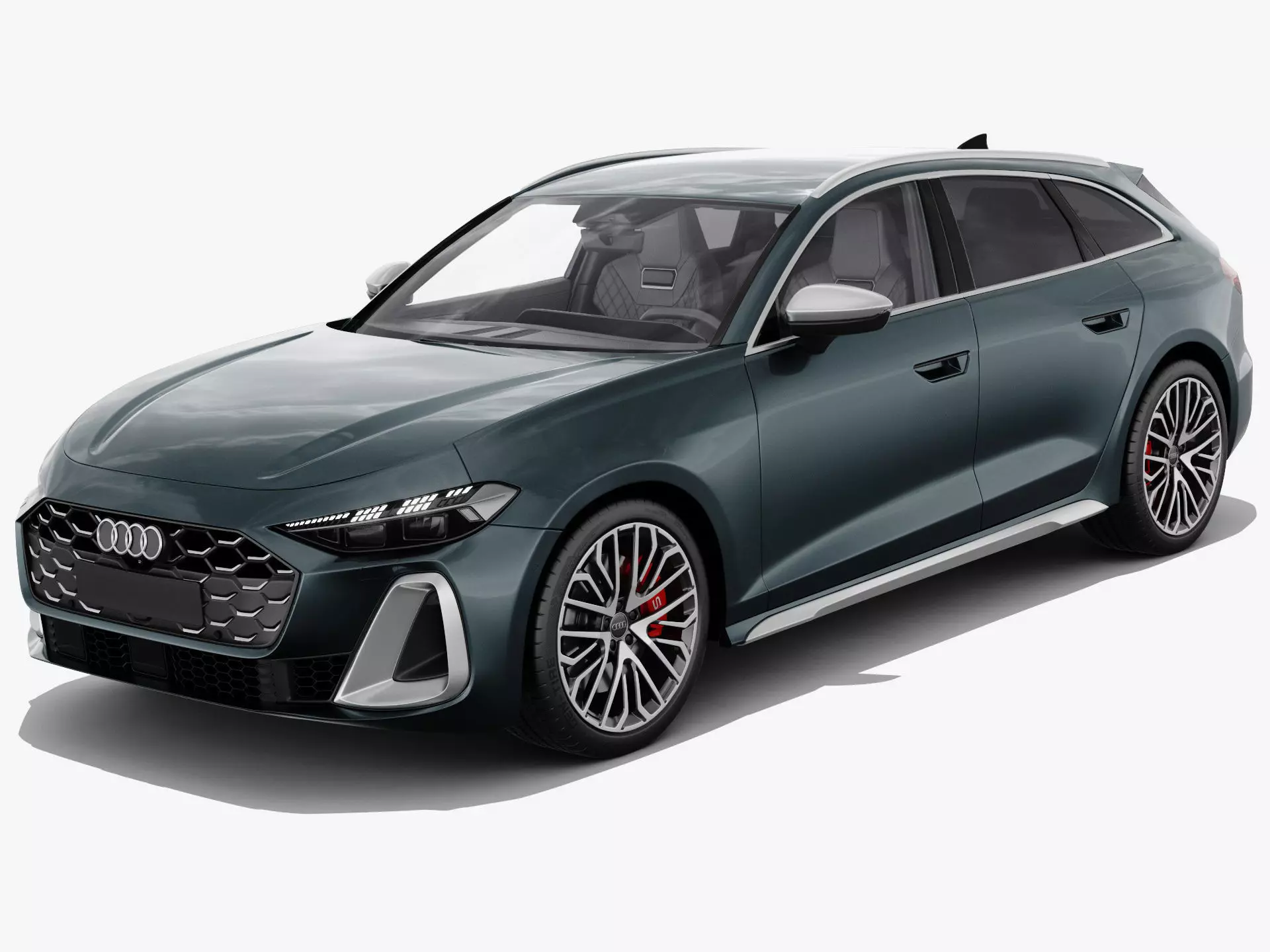 Audi S5 and A5 S-line Avant 2025 with interior 3D model