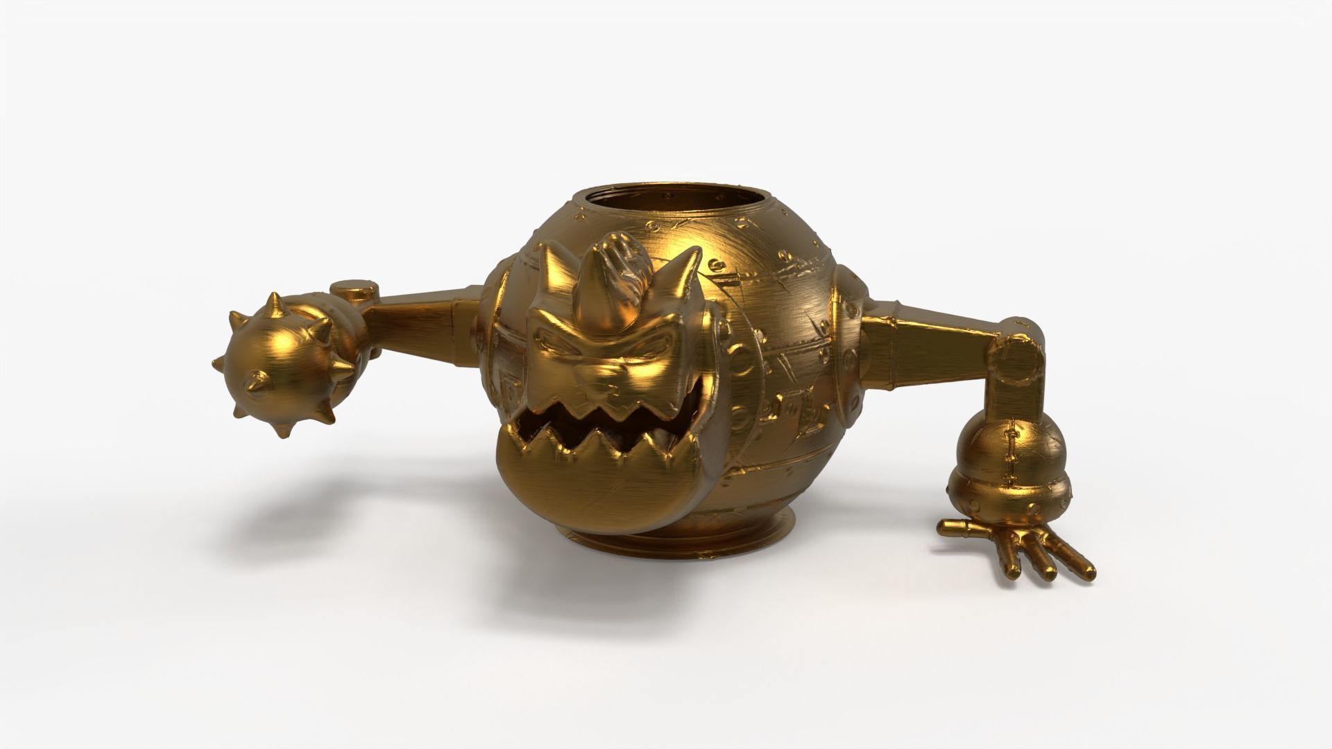 Robotic Cat Pencil Holder 3D print model_12