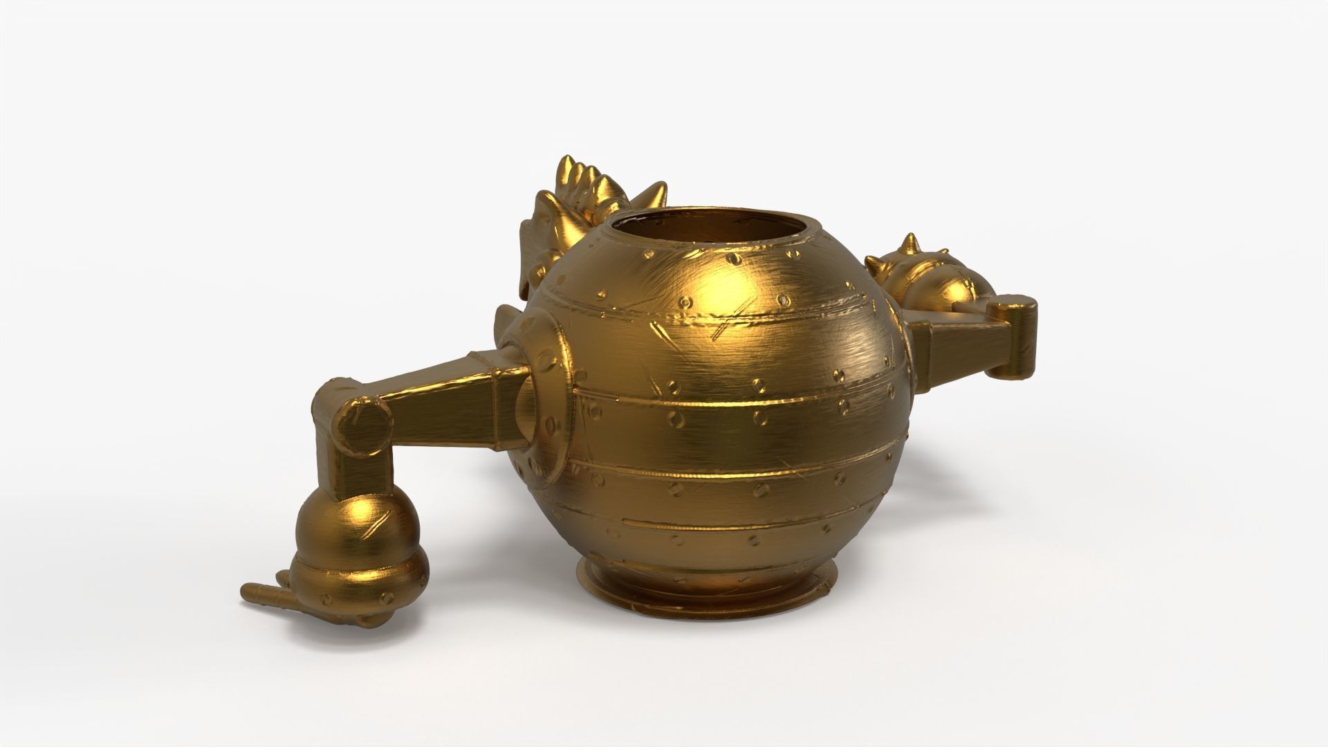 Robotic Cat Pencil Holder 3D print model_13