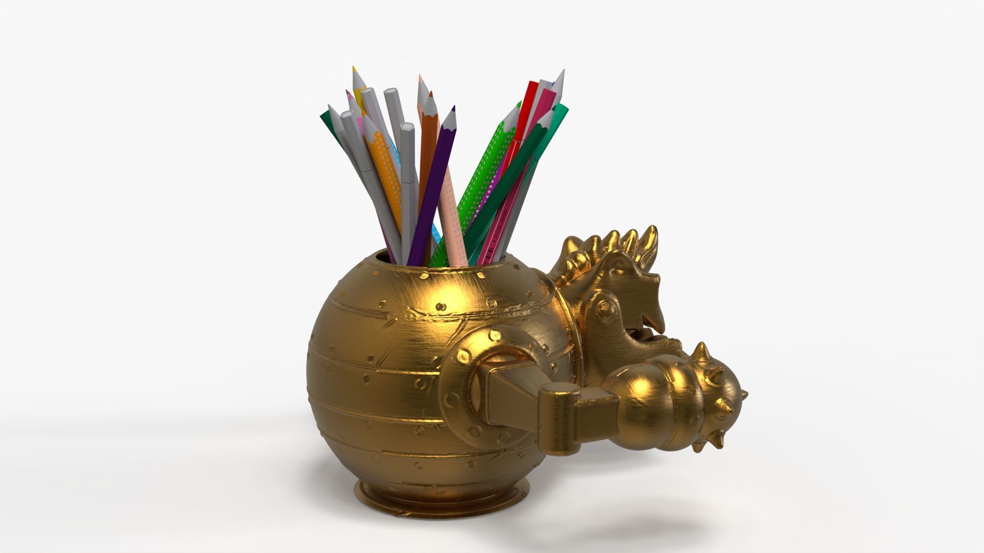 Robotic Cat Pencil Holder 3D print model_5