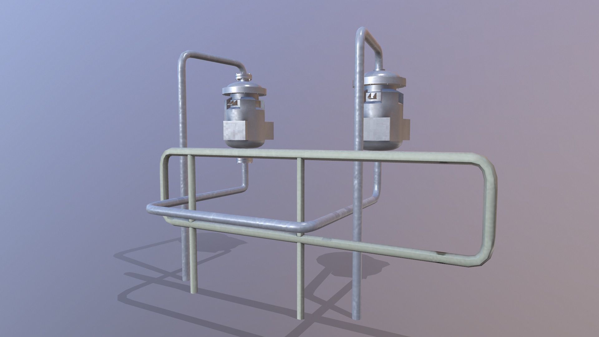 Isolated Drum Low-poly 3D model_7