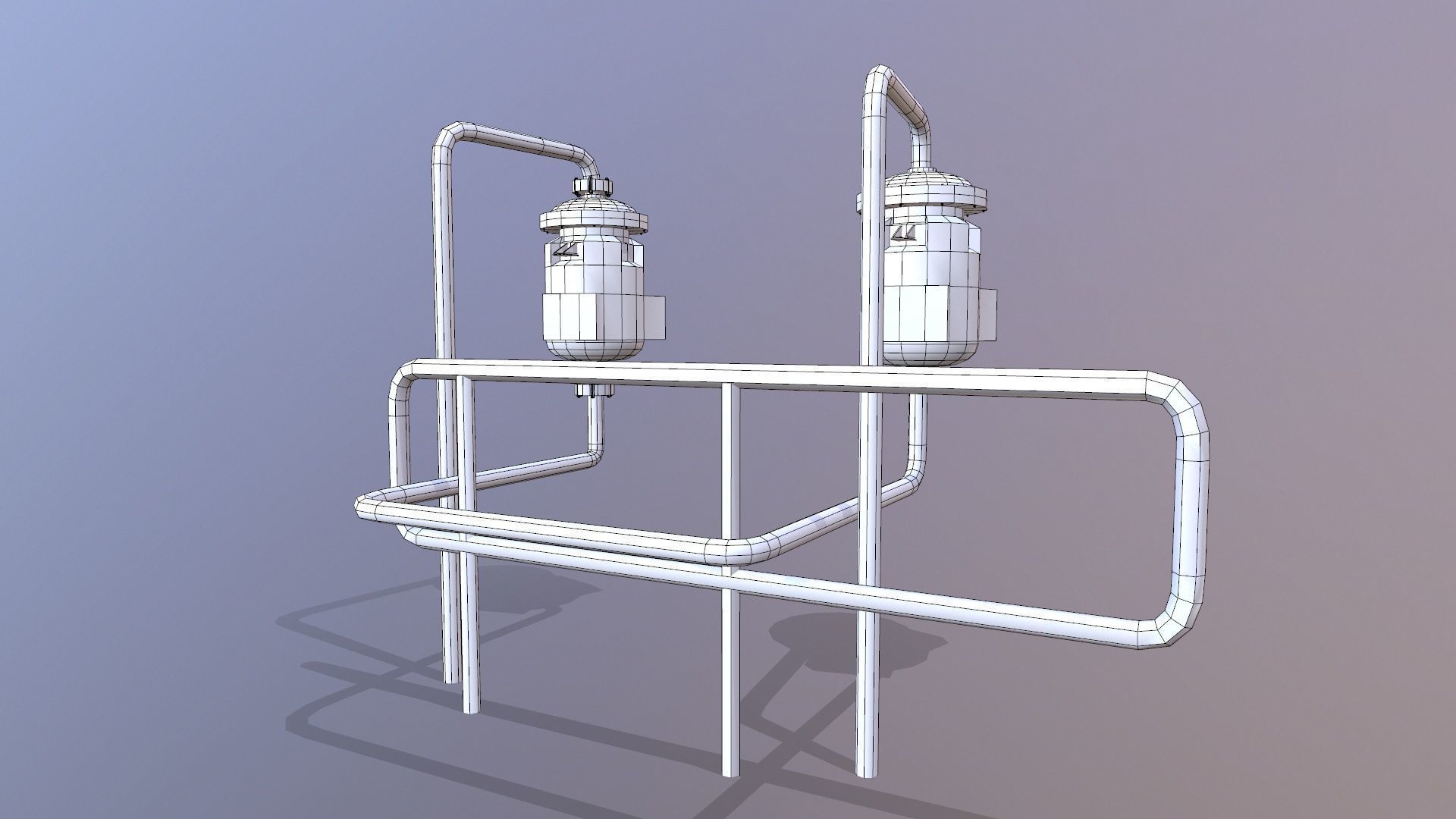 Isolated Drum Low-poly 3D model_8