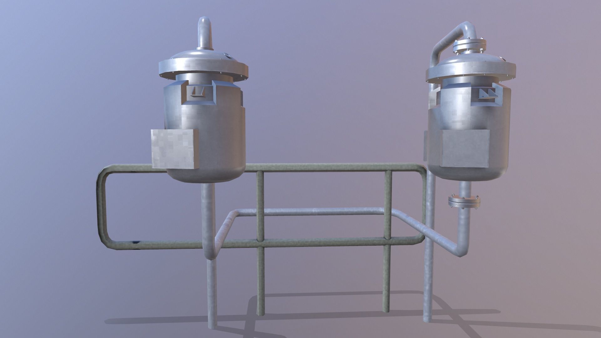 Isolated Drum Low-poly 3D model_2