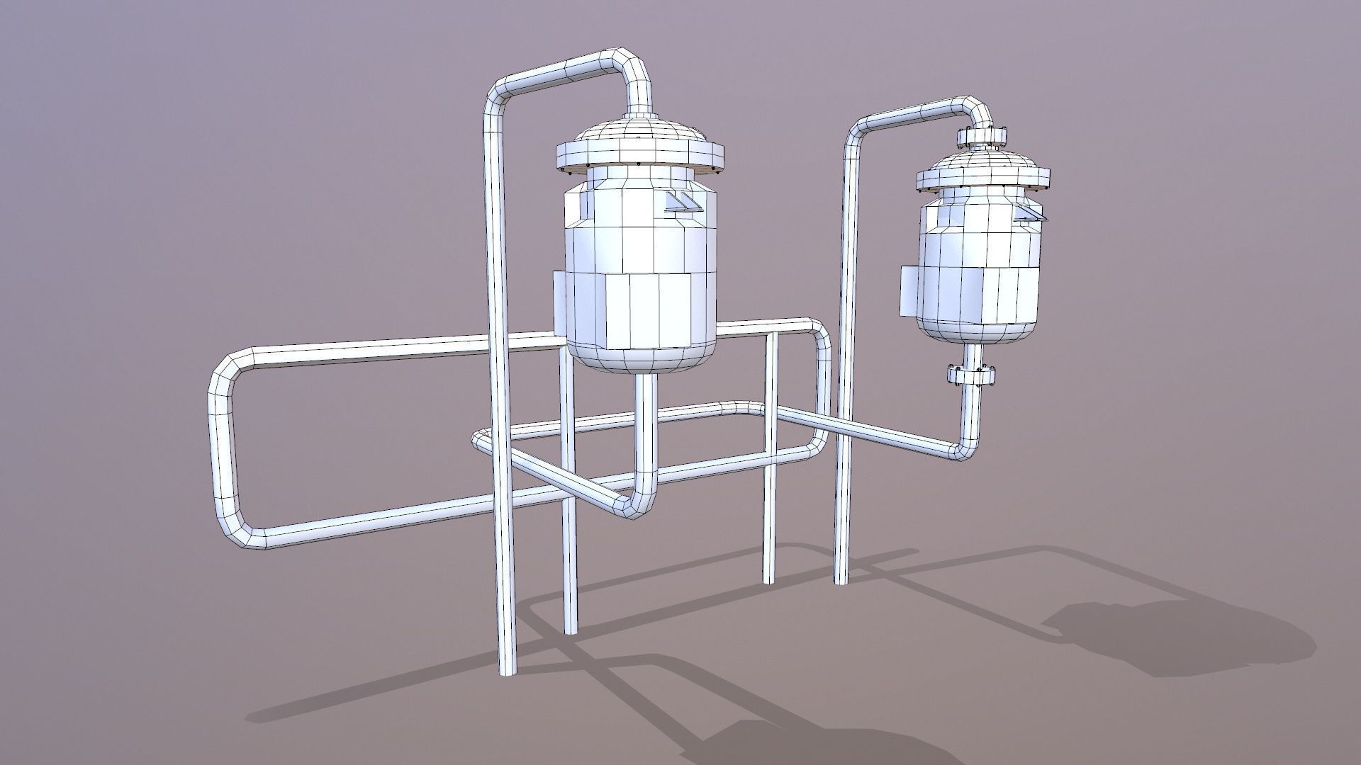 Isolated Drum Low-poly 3D model_9