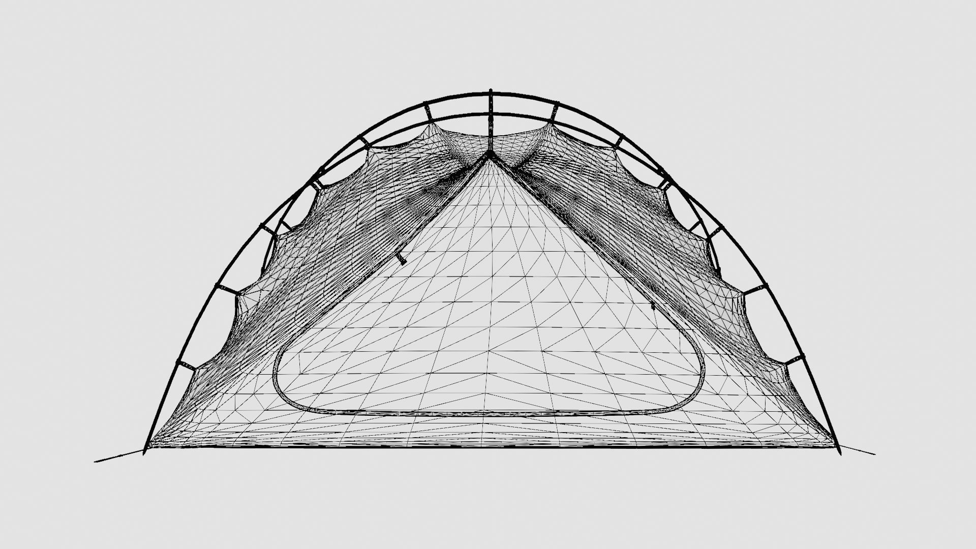 Camping Tent Low-poly 3D model_6
