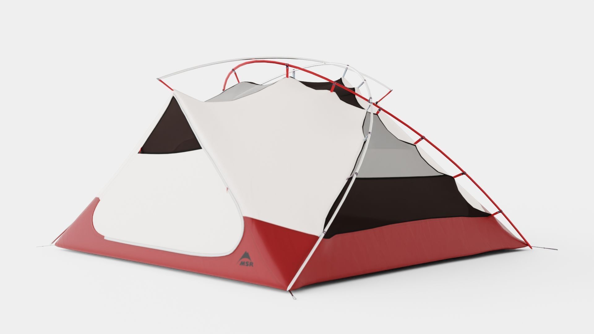 Camping Tent Low-poly 3D model_3