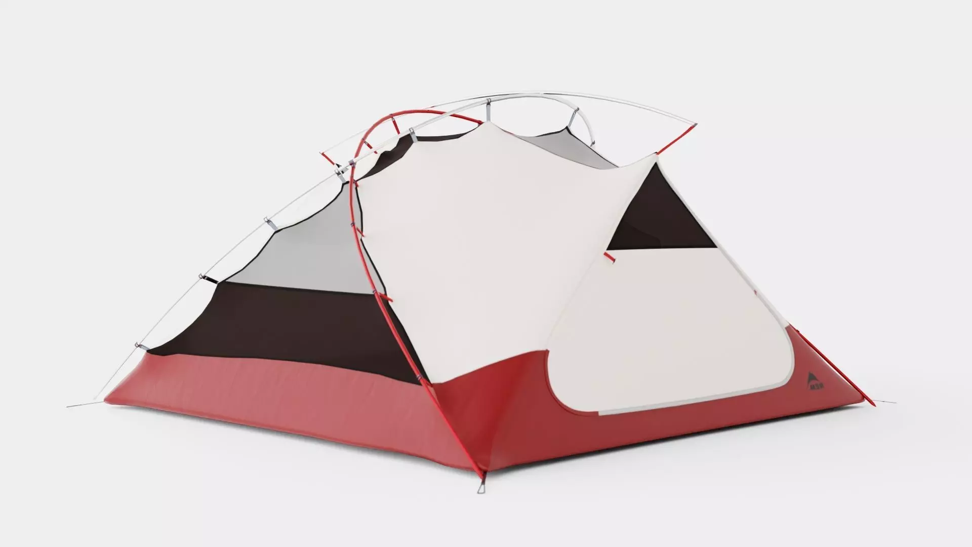 Camping Tent Low-poly 3D model_0