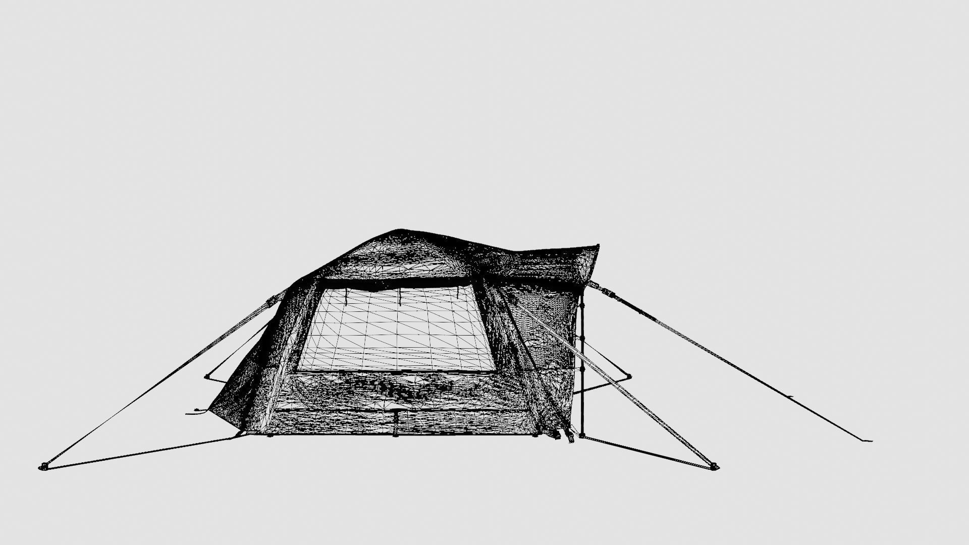 Camping Tent Low-poly 3D model_8