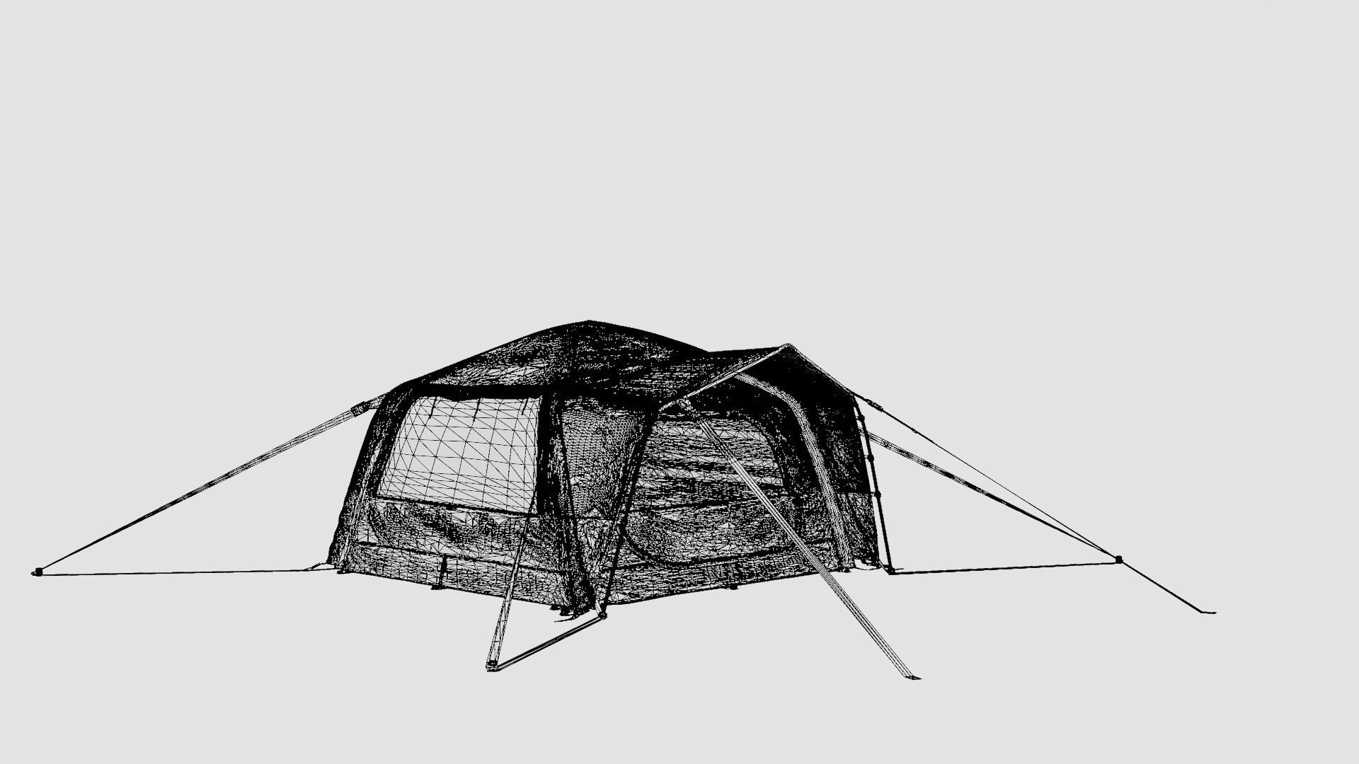 Camping Tent Low-poly 3D model_7