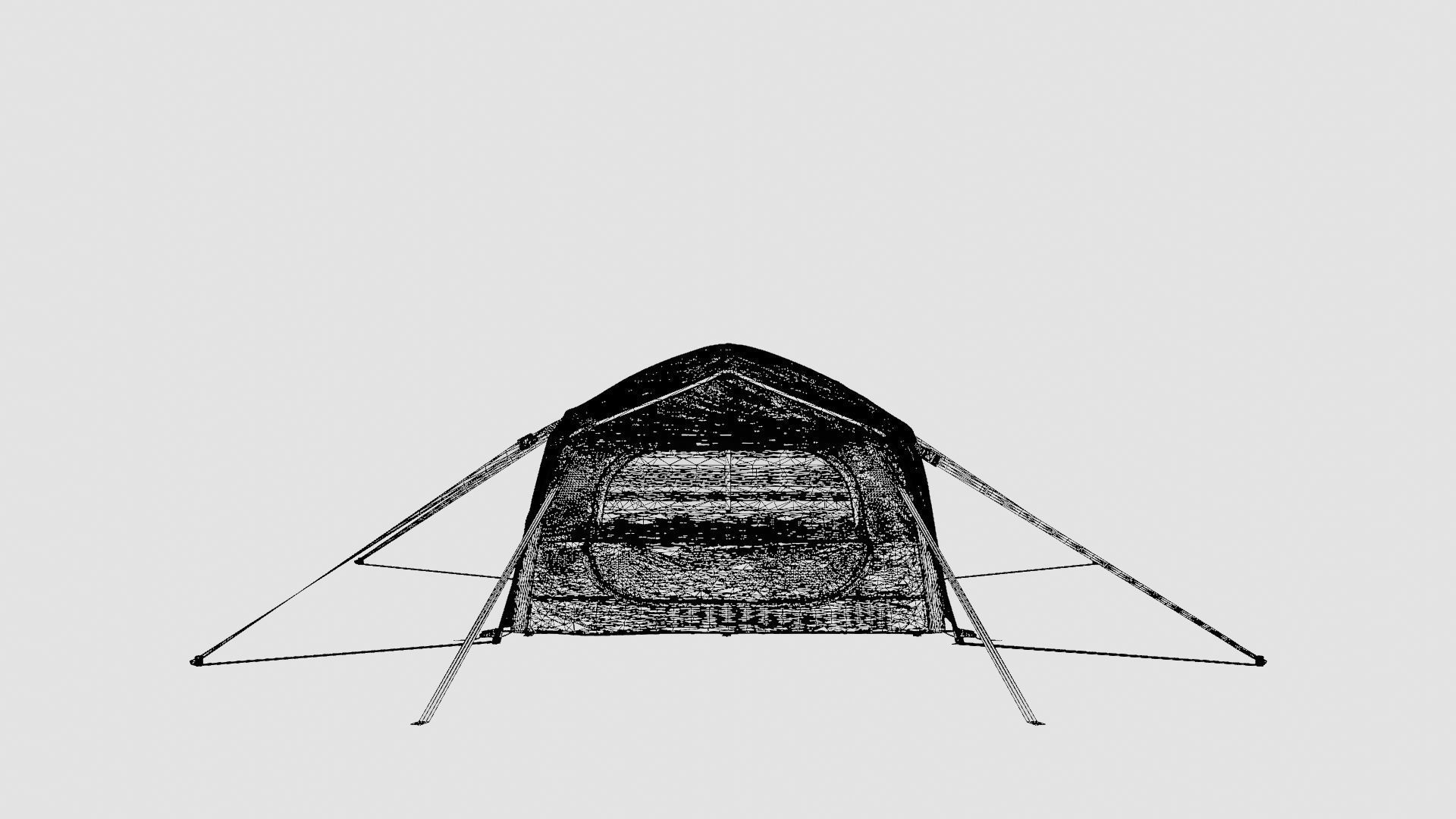 Camping Tent Low-poly 3D model_6