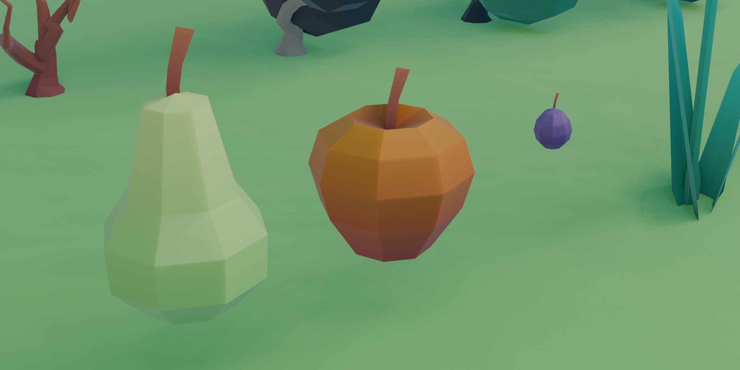 Low Poly Nature Set Low-poly 3D model_5