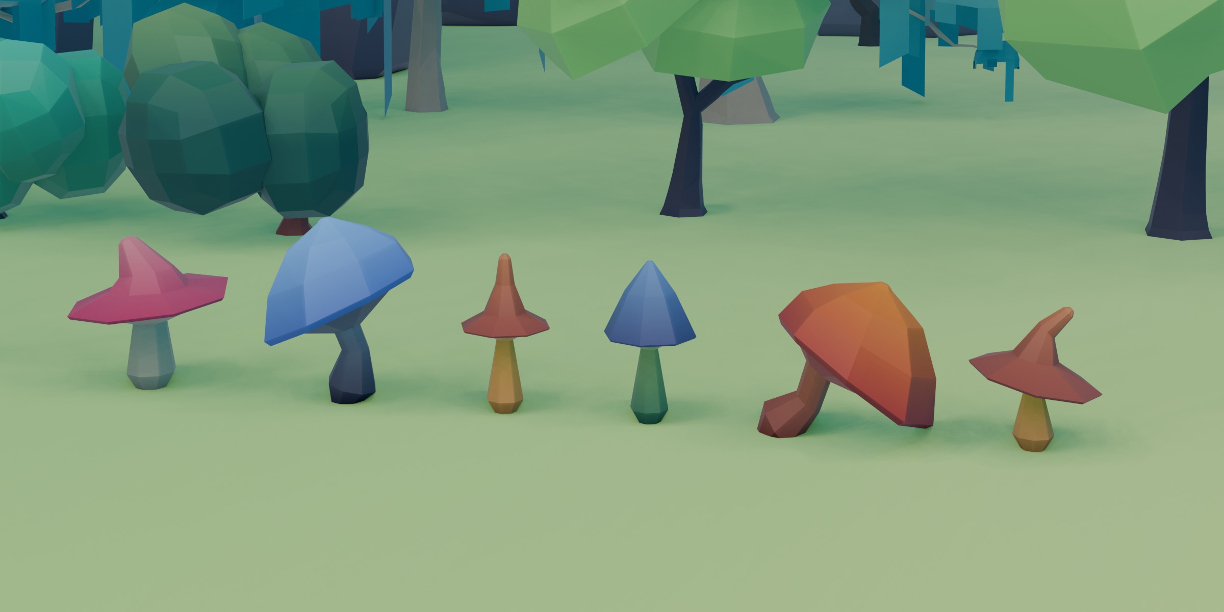 Low Poly Nature Set Low-poly 3D model_7