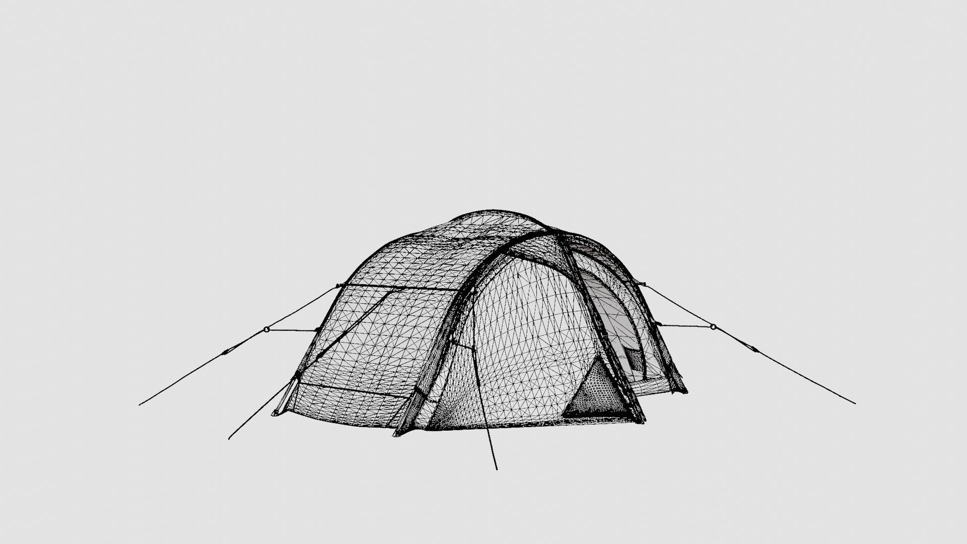 Camping Tent Low-poly 3D model_7