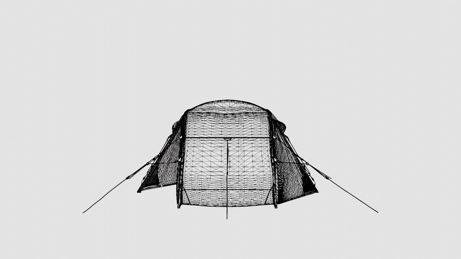 Camping Tent Low-poly 3D model_8